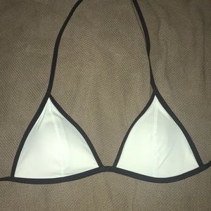 Pink triangle bathing suit top